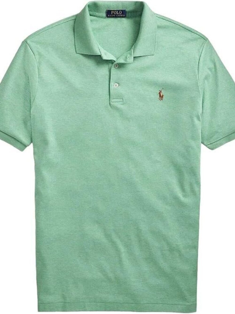 NWT Polo Ralph Lauren Men's Classic Fit Soft Touch Green Heather Polo Shirt